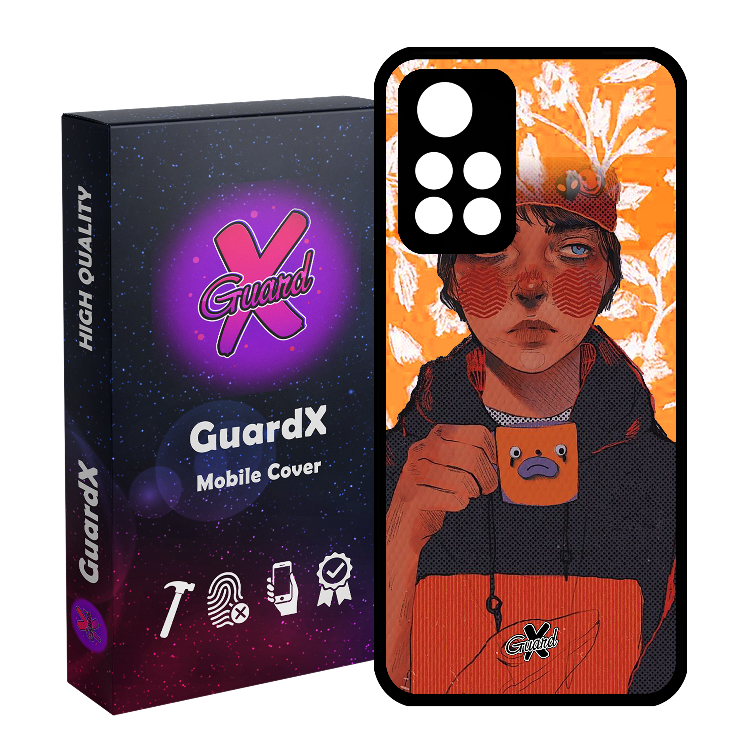 کاور گارد ایکس طرح Girl مدل Glass10319 مناسب برای گوشی موبایل شیائومی Poco M4 Pro 5G/Redmi Note 11T 5G/Redmi Note 11S 5G