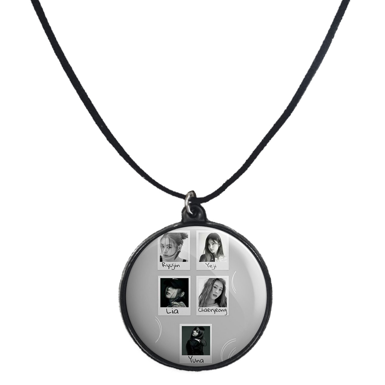 گردنبند پرمانه طرح گروه موسیقی ایتزی کد pmb.13213 مدل دو طرفه