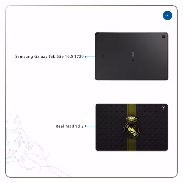 برچسب پوششی ماهوت مدل Real-Madrid-2 مناسب برای تبلت سامسونگ Galaxy Tab S5e 10.5 2019 T720