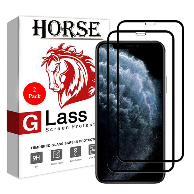 محافظ صفحه نمایش 5D هورس مدل FAG مناسب برای گوشی موبایل اپل iPhone 11 Pro Max بسته دو عددی | کالا برتری