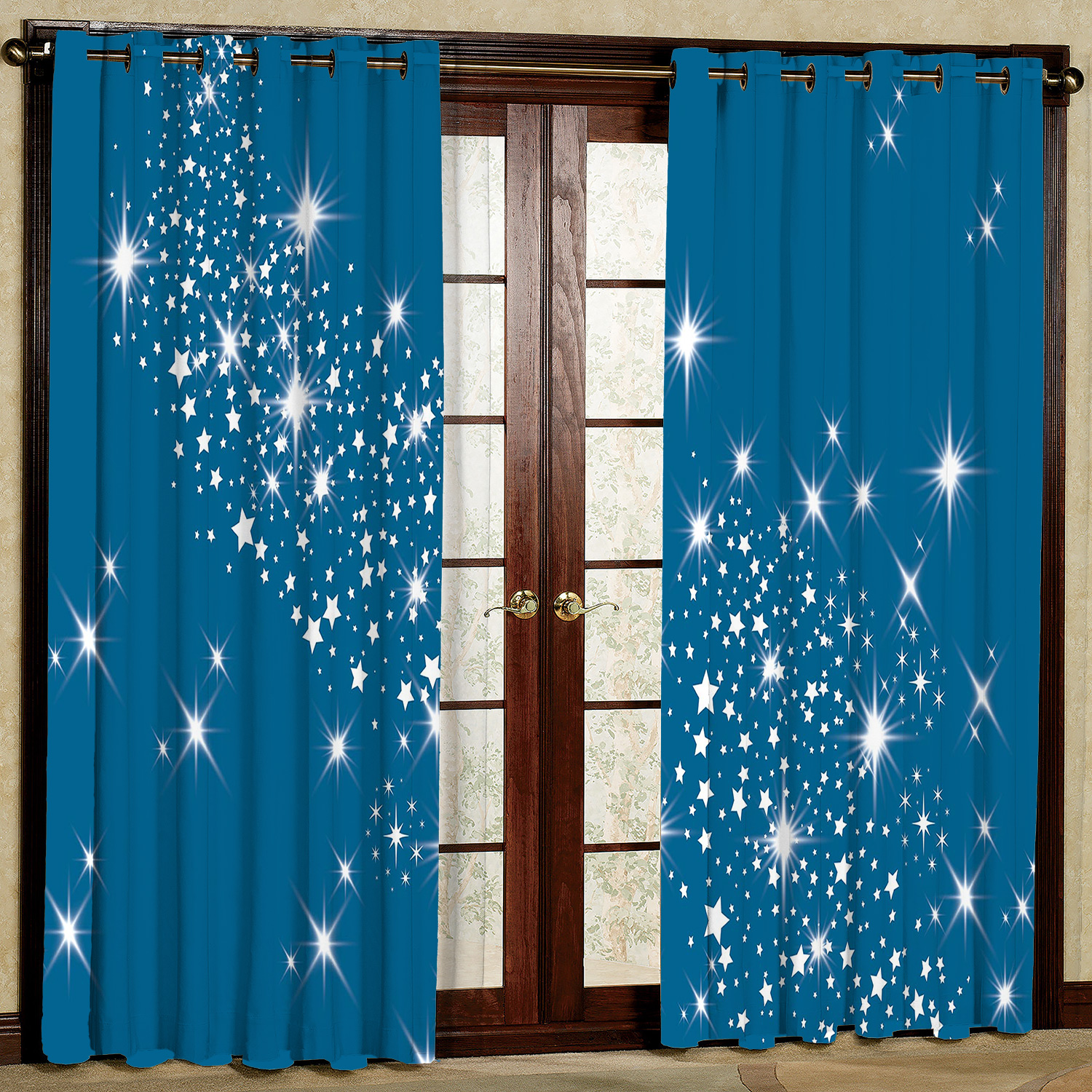 پرده مدل ستاره هازان پانچی کد 1219 سایز 140x200 سانتی متر