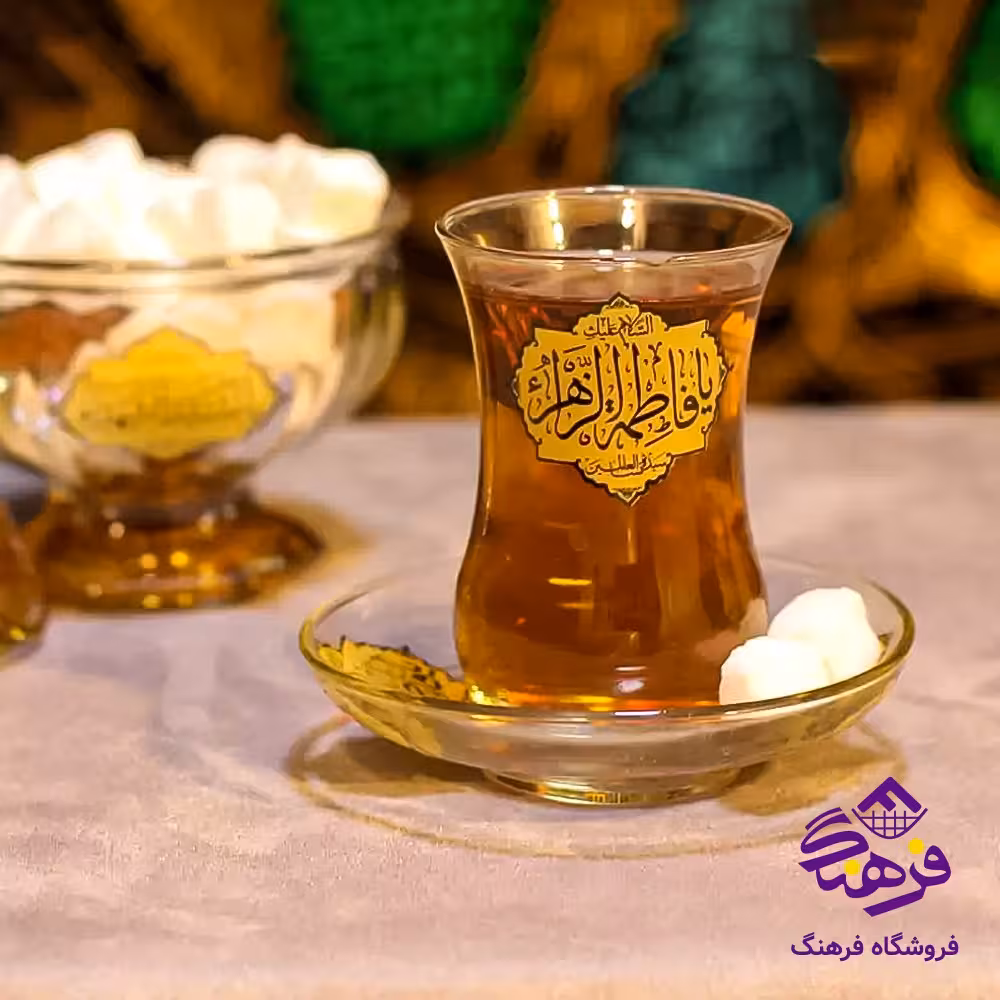 استکان نلبکي دسته دار گلجام طرحدار 6دک