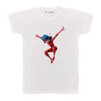 تی شرت بچگانه پرمانه طرح دختر کفشدوزکی کد pmt.5233