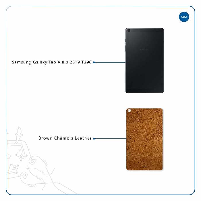 برچسب پوششی ماهوت مدل Brown-Chamois-Leather مناسب برای تبلت سامسونگ Galaxy Tab A 8.0 2019 T290