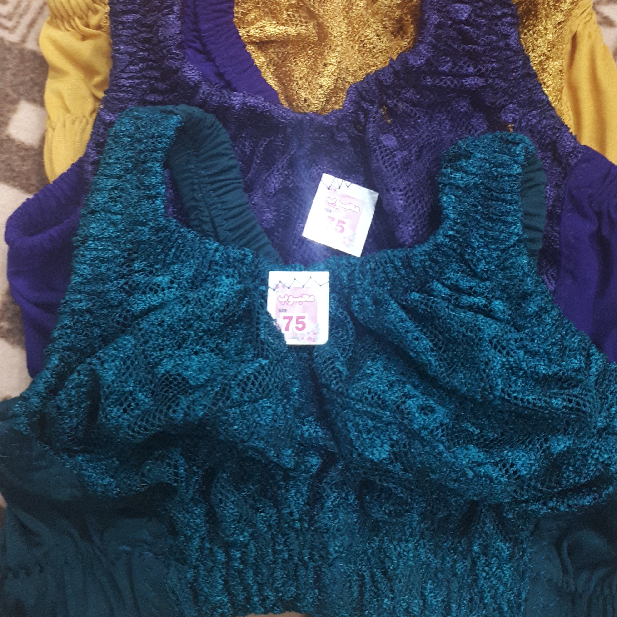 سوتین هندی گیپور بدون قزن راحت و سبک دانتل سایز  75 بنفش