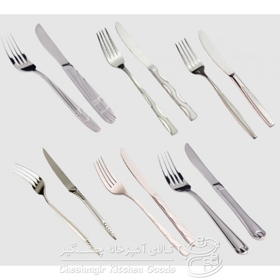 قاشق و چنگال استیل یونیک مدل UN-5760