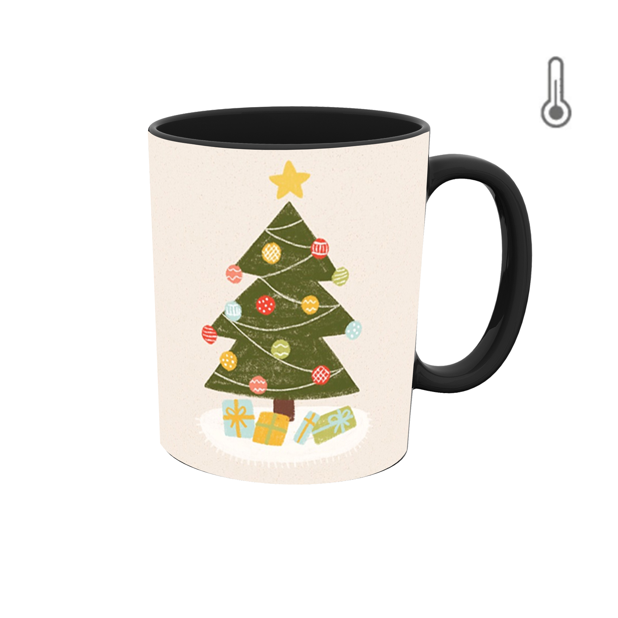 ماگ حرارتی طرح گرافیکی درخت کریسمس سال نو 