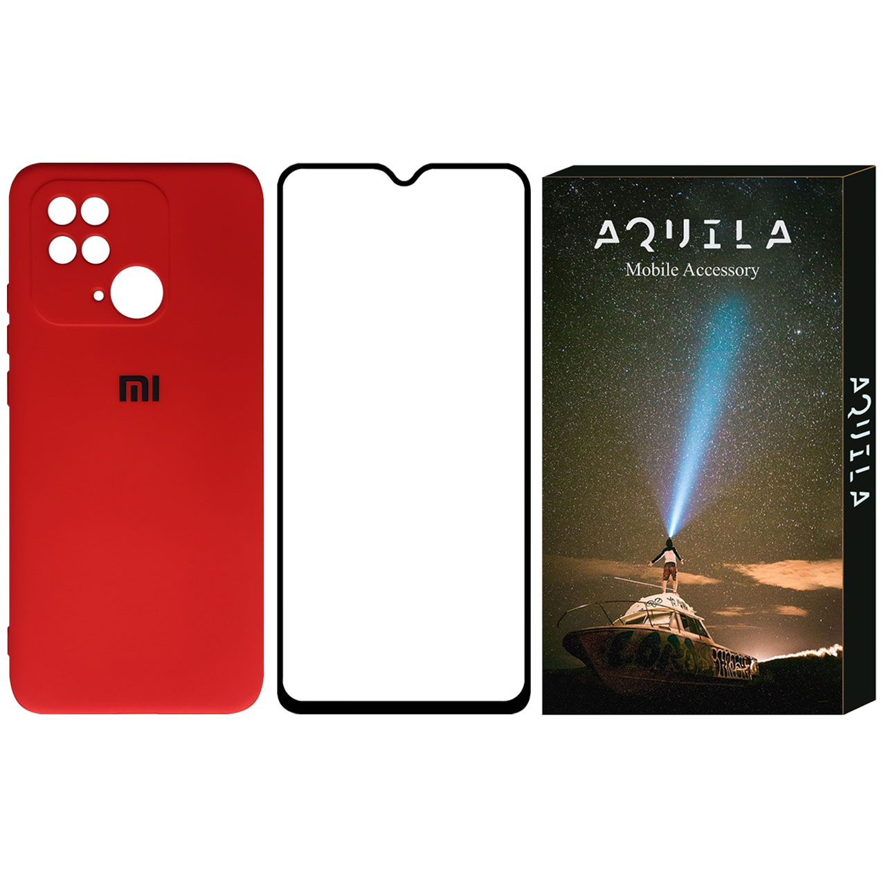 کاور آکوییلا مدل SLCN مناسب برای گوشی موبایل شیائومی Redmi 10 Power به همراه محافظ صفحه نمایش