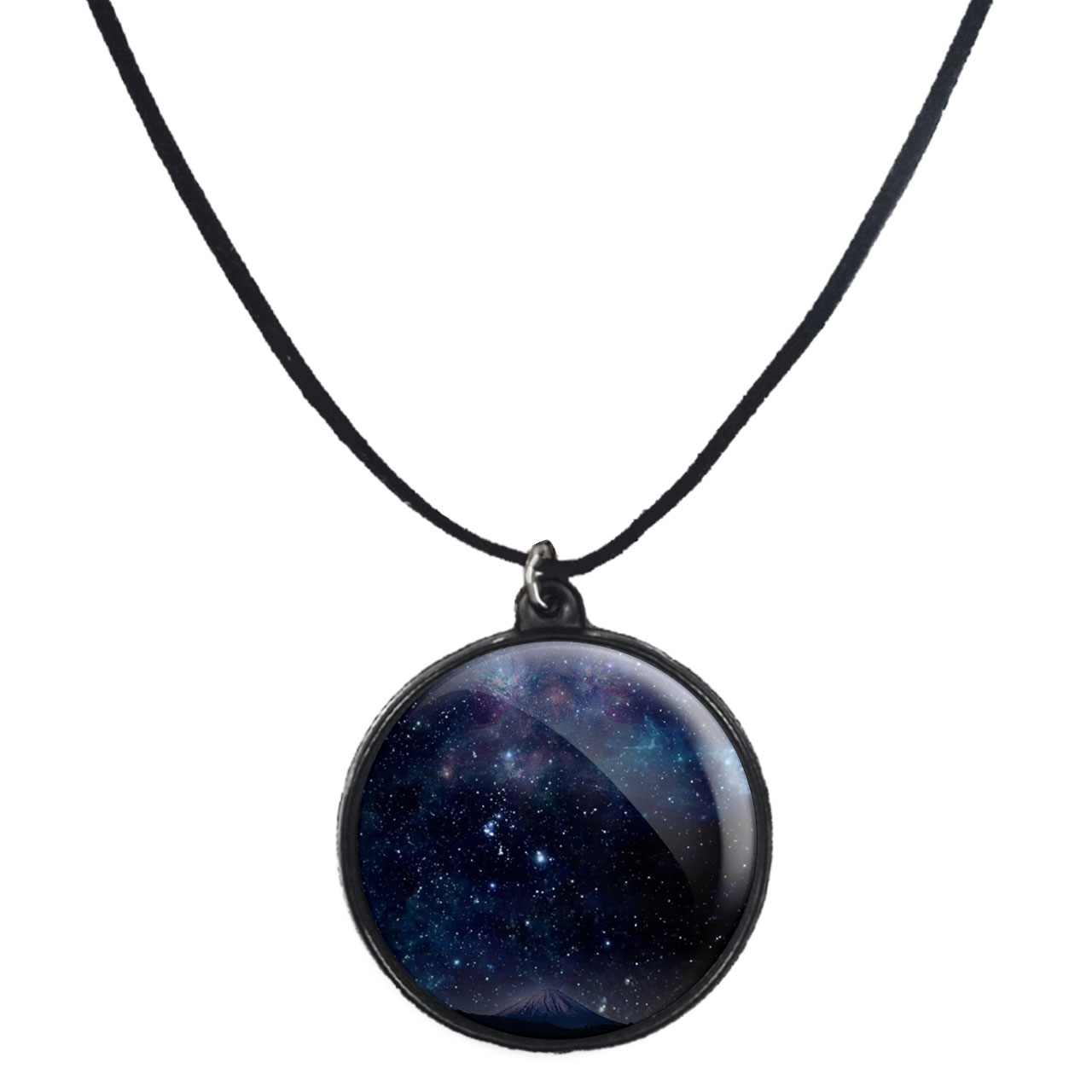 گردنبند پرمانه طرح ستاره و کهکشان کد pmb.25706 مدل دو طرفه