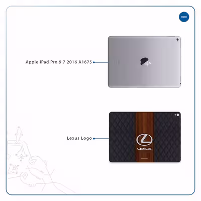 برچسب پوششی ماهوت مدل Lexus-Logo مناسب برای تبلت اپل iPad Pro 9.7 2016 A1675
