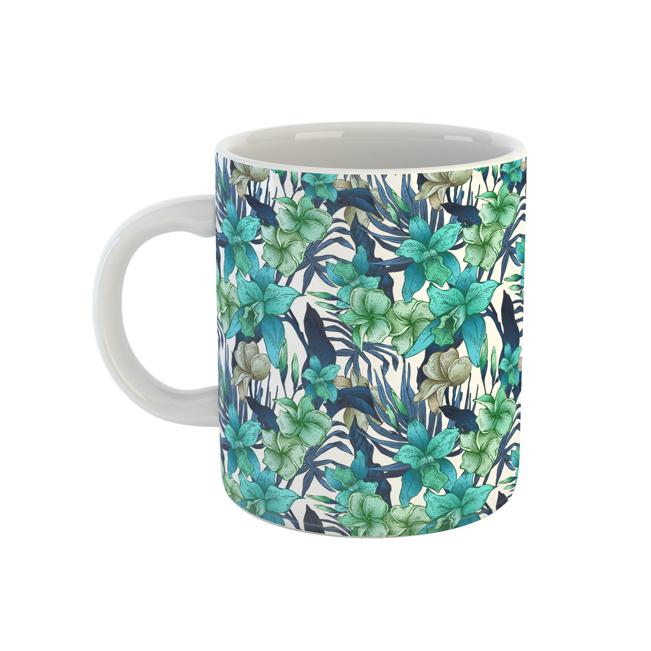 ماگ طرح گل مدل کاغذدیواری03