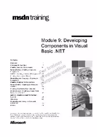 خرید و دانلود نسخه کامل کتاب Module 9: Developing Components in Visual Basic .NET