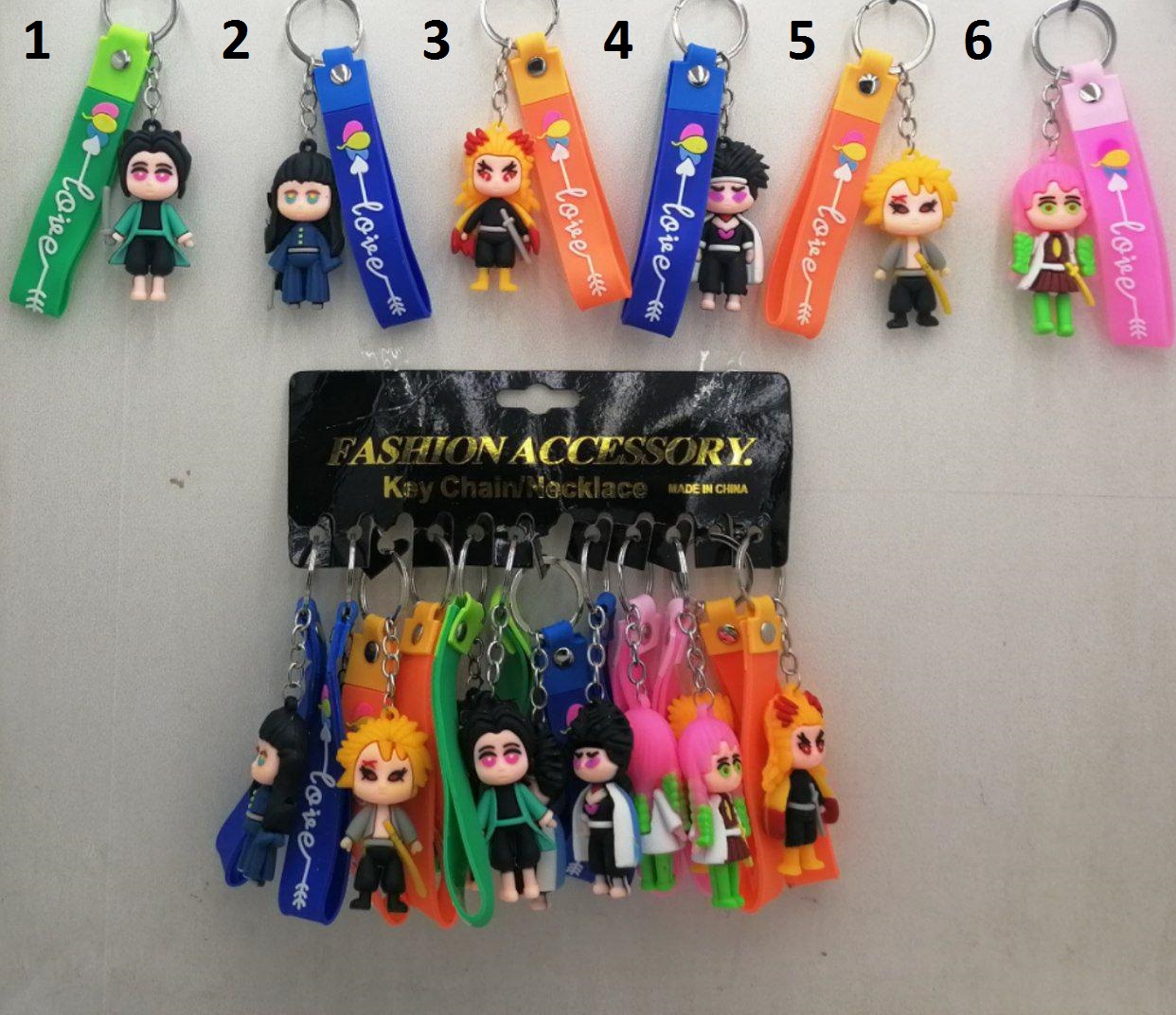 آویز سرکلیدی سلیکونی شخصیت کارتونی (12 عددی)