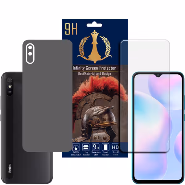 برچسب پوششی اینفینیتی مدل PRO MAX مناسب برای گوشی موبایل شیائومی REDMI 9A / REDMI 9AT به همراه محافظ صفحه نمایش