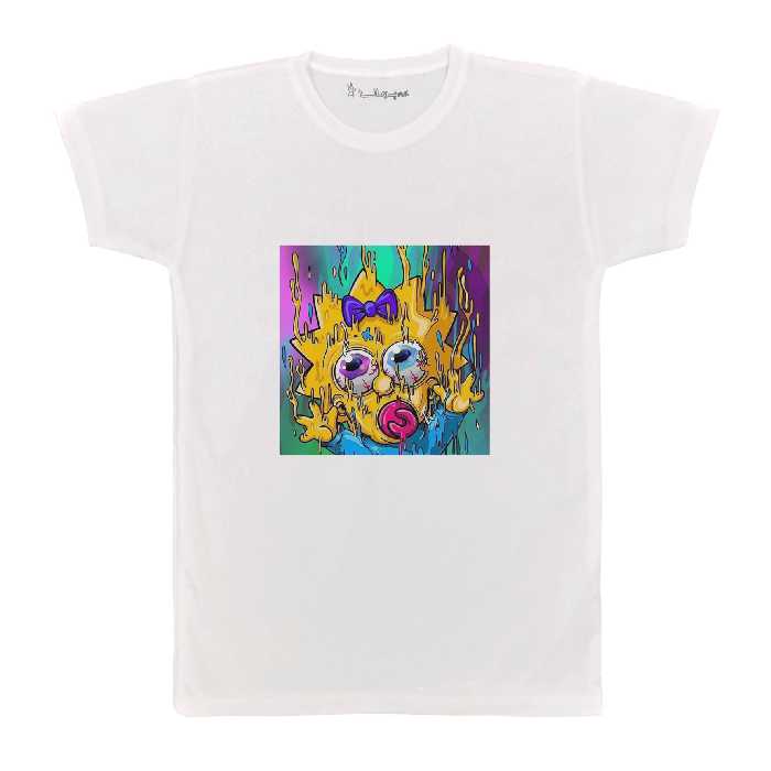 تی شرت آستین کوتاه  بچگانه پرمانه طرح سیمپسون ها کد pmt.6525