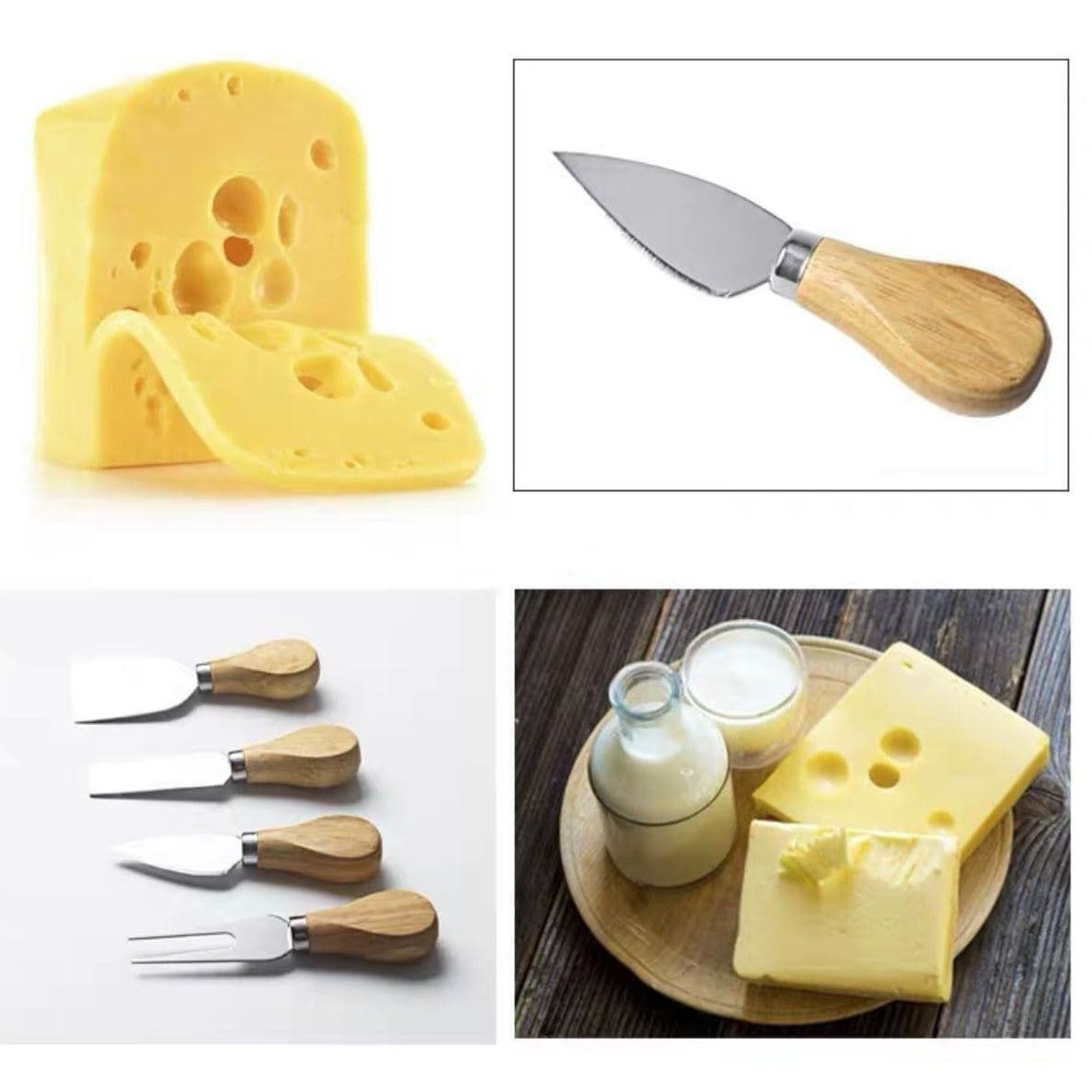 کاردکره خوری دسته بامبو 4تایی