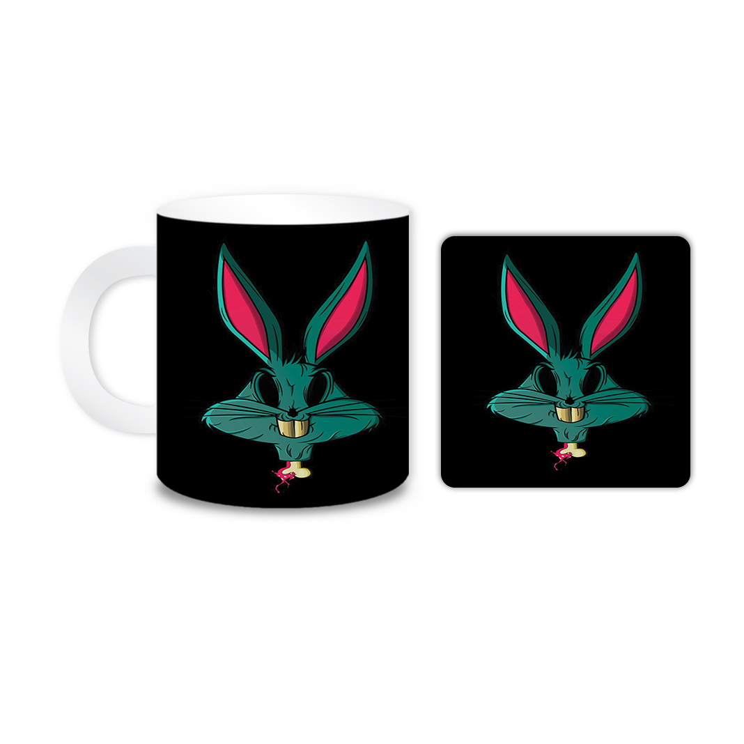 ماگ مدل خرگوش کد 186 به همراه زیر لیوانی