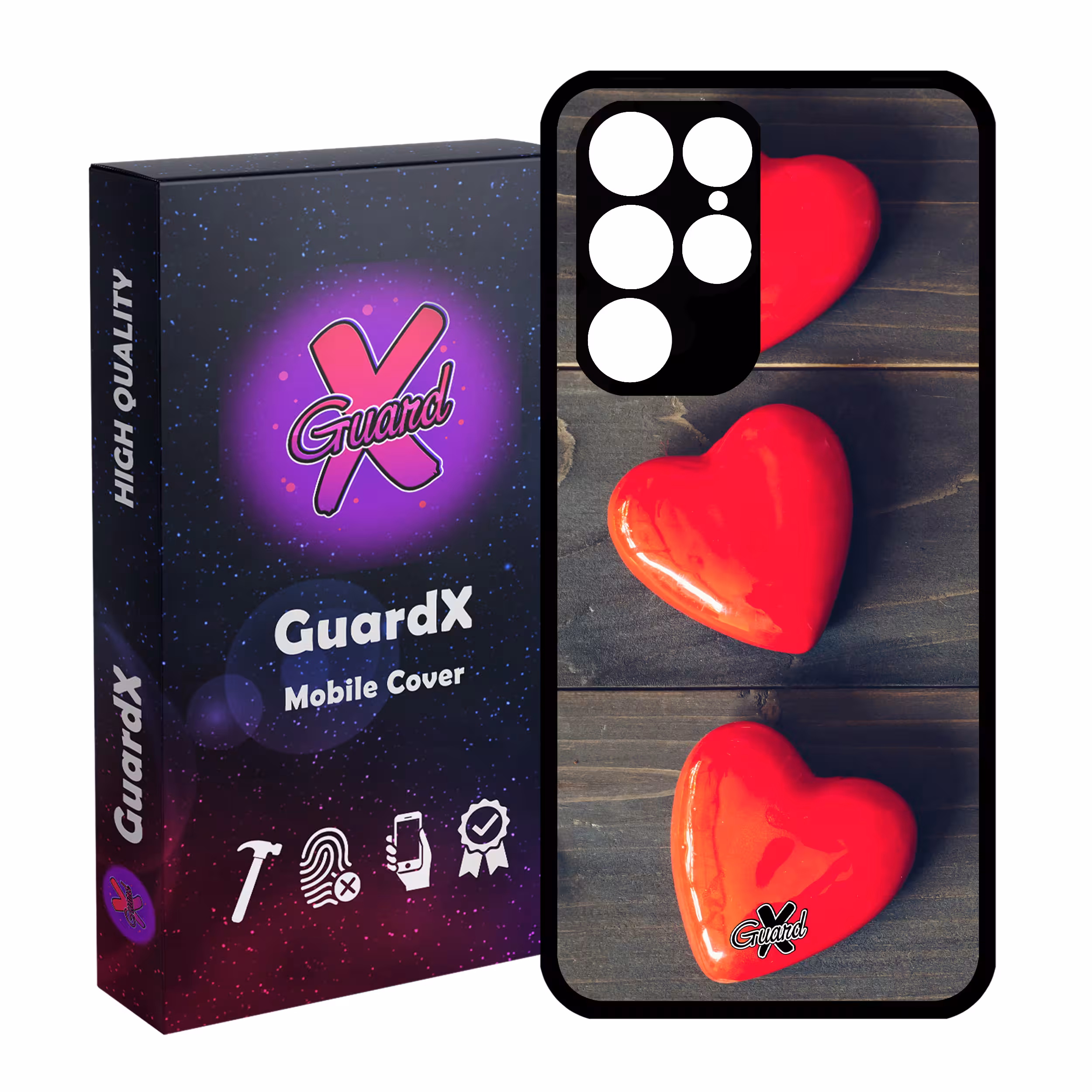 کاور گارد ایکس طرح Love مدل Glass10181 مناسب برای گوشی موبایل سامسونگ Galaxy S22 Ultra