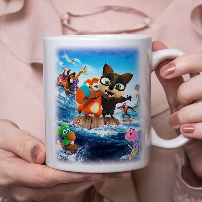 ماگ طرح انیمیشن دو به دو برفراز دریا کد 010