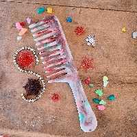 شانه رزینی رنگی