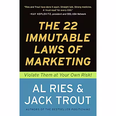 کتاب The 22 Immutable Laws of Marketing اثر Al Ries and Jack Trout انتشارات HarperBusiness