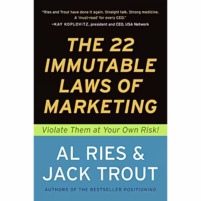 کتاب The 22 Immutable Laws of Marketing اثر Al Ries and Jack Trout انتشارات HarperBusiness