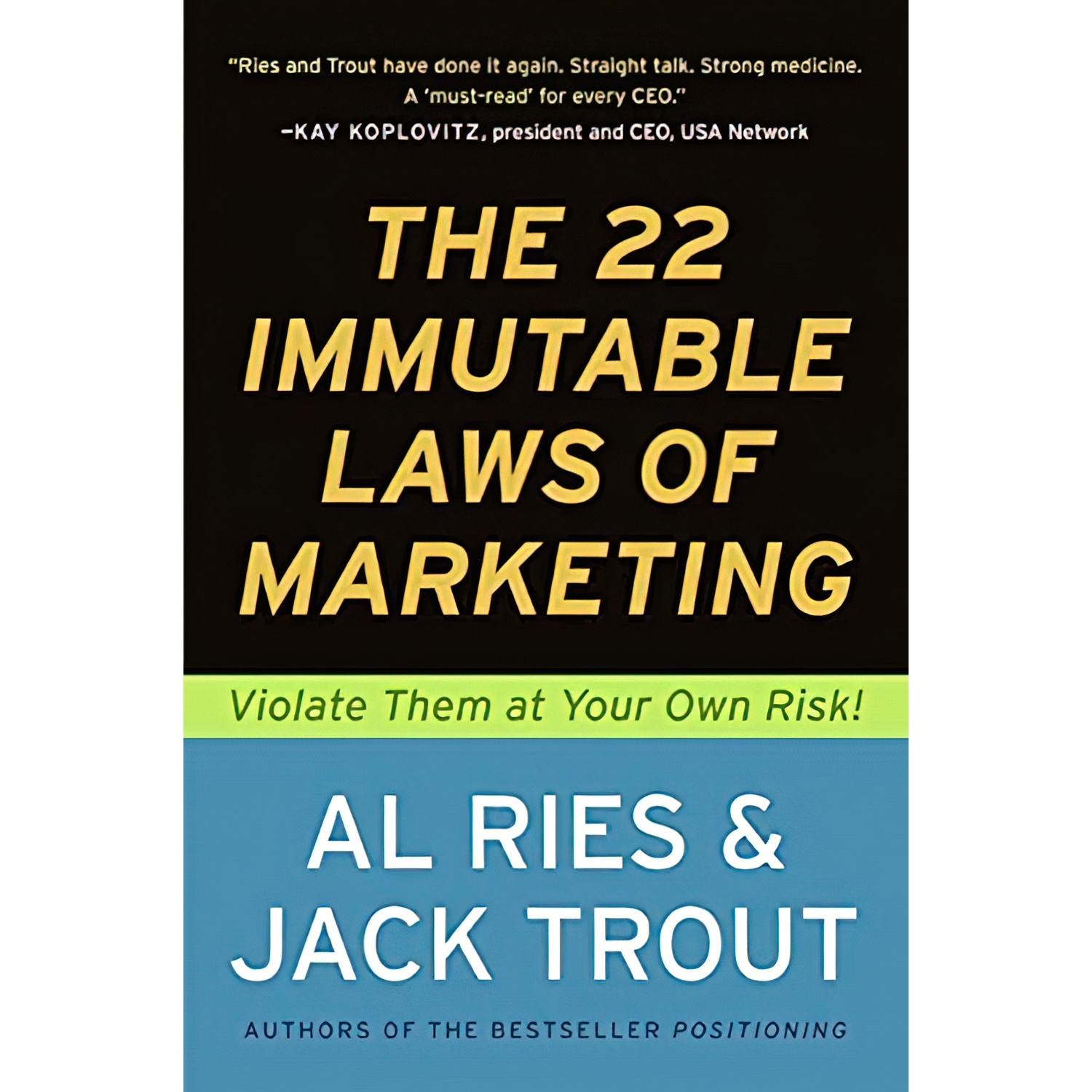 کتاب The 22 Immutable Laws of Marketing اثر Al Ries and Jack Trout انتشارات HarperBusiness