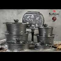 سرویس قابلمه چدن گرانیت راکلند 14 پارچه ( طوسی ) 