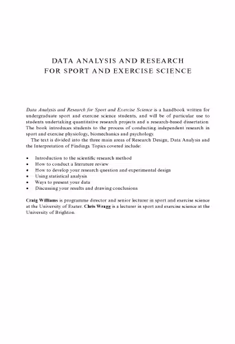 خرید و دانلود نسخه کامل کتاب Data Analysis and Research for Sport and Exercise Science: A Student Guide