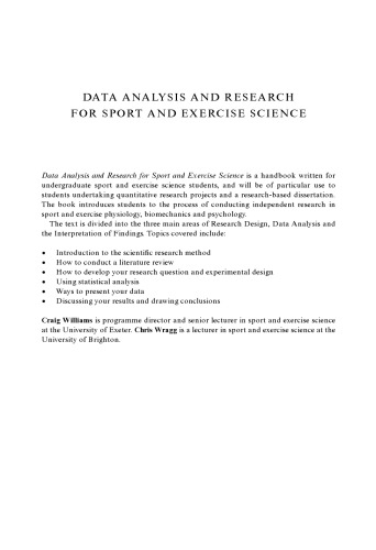 خرید و دانلود نسخه کامل کتاب Data Analysis and Research for Sport and Exercise Science: A Student Guide