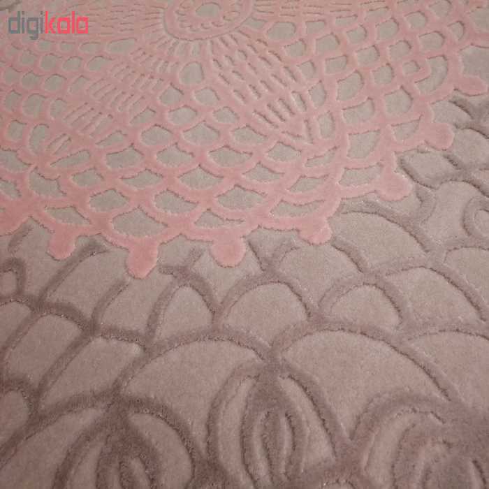 فرش ماشینی زمرد مشهد طرح HA07 زمینه بژ