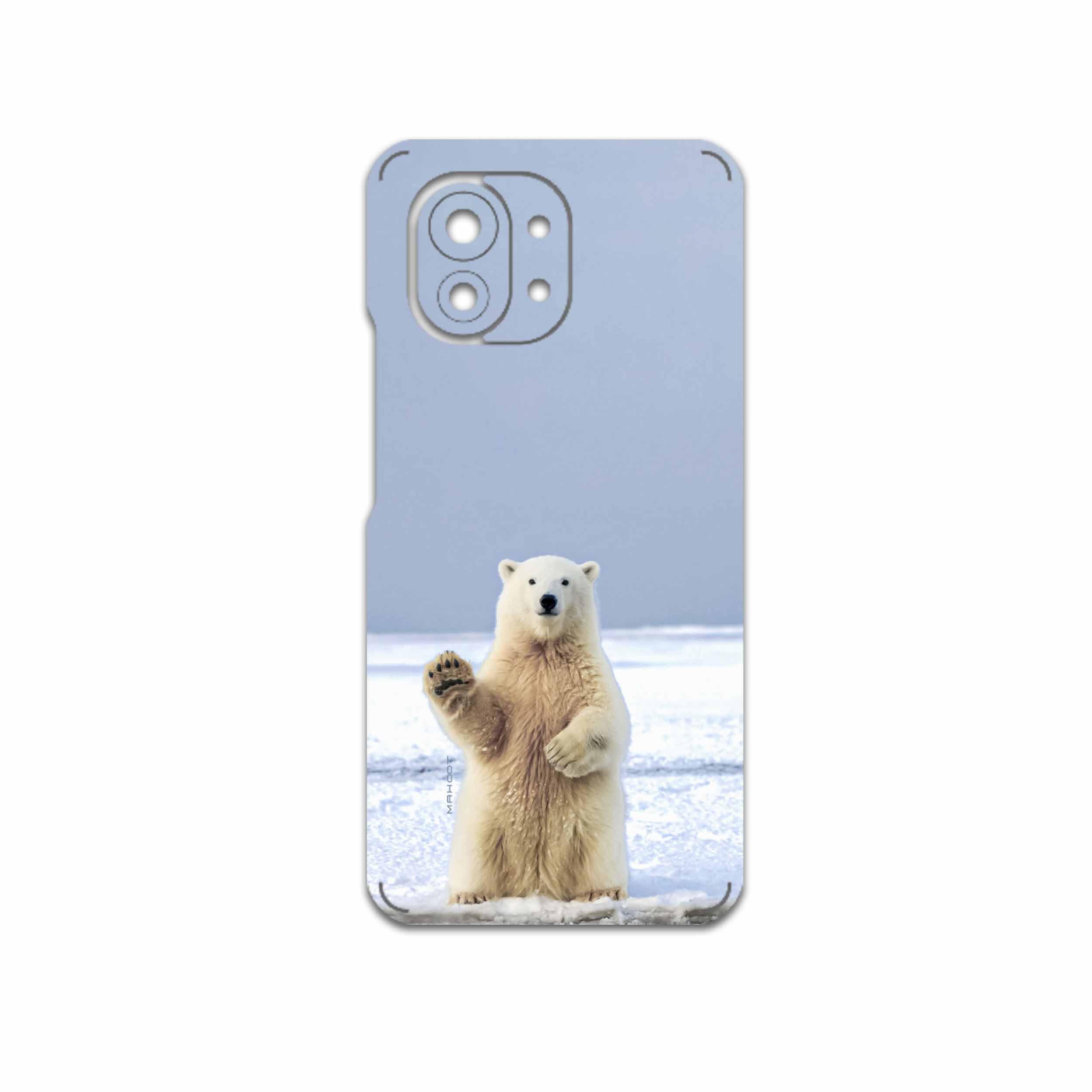 برچسب پوششی ماهوت مدل Polar-bear مناسب برای گوشی موبایل شیائومی Mi 11 5G
