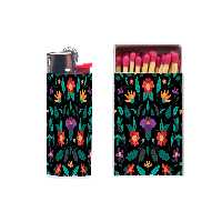 فندک مدل گل کد 371 به همراه کبریت