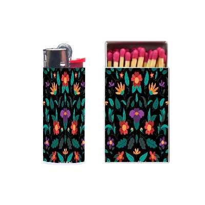 فندک مدل گل کد 371 به همراه کبریت