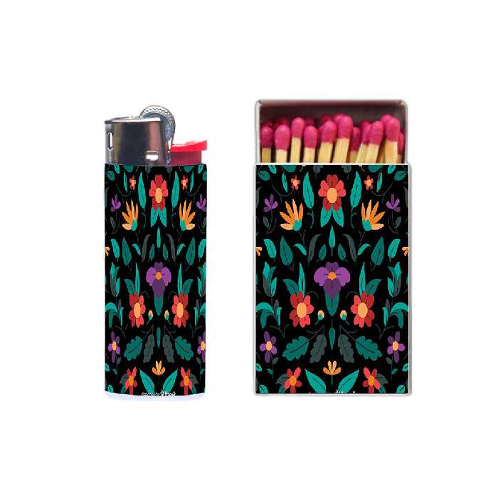 فندک مدل گل کد 371 به همراه کبریت