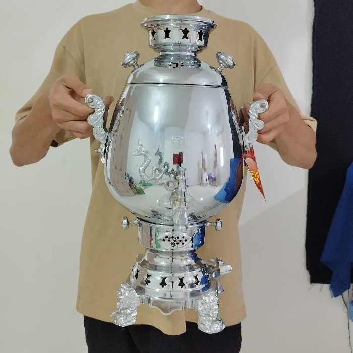 سماور 6 لیتر گل سرخ مدل مریم ساده ارسال رایگان