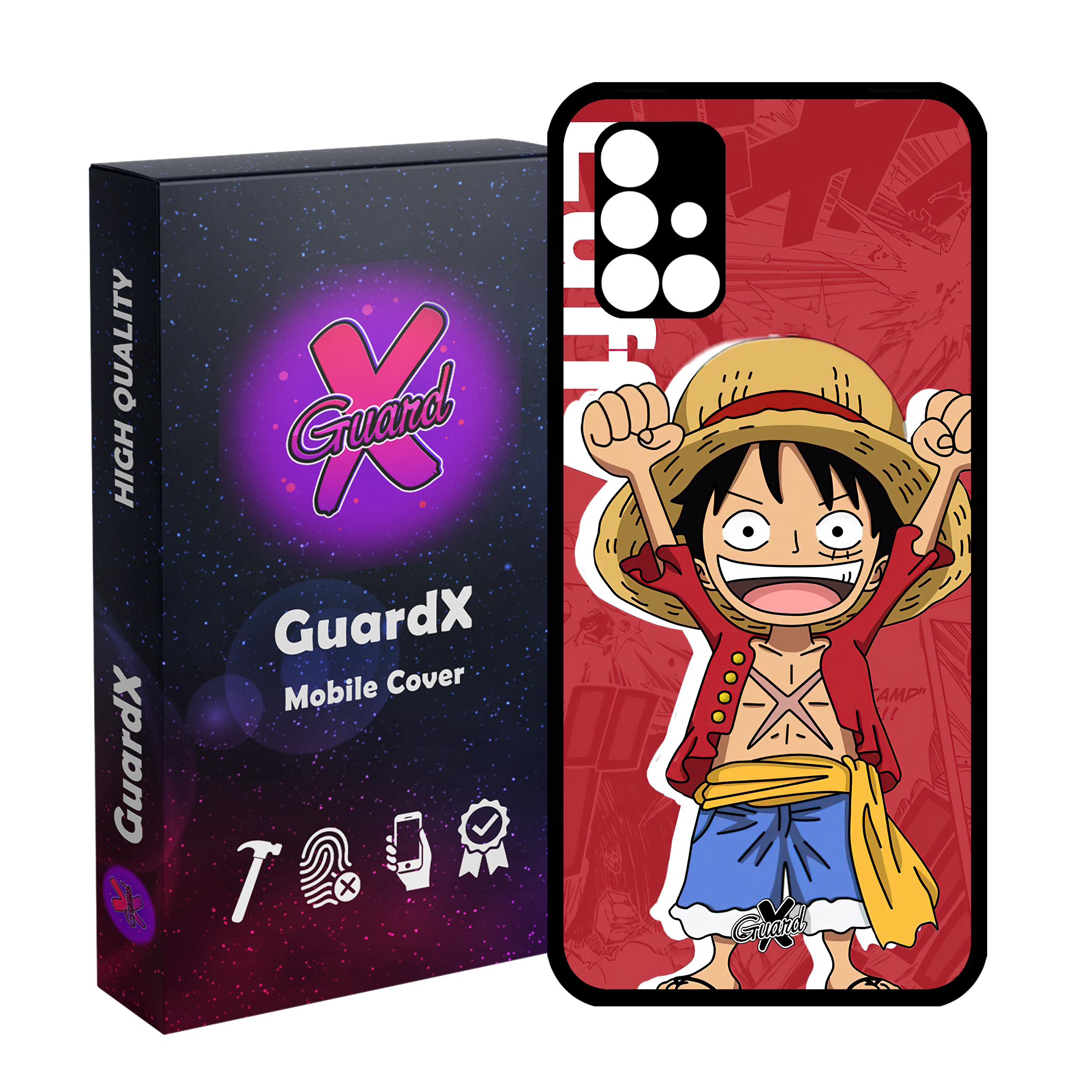 کاور گارد ایکس طرح One Piece Luffy Anime مدل Glass10470 مناسب برای گوشی موبایل سامسونگ Galaxy A51 5G