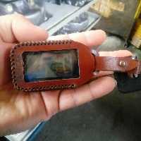 کاور چرمی دزدگیر ایزی کار دوخته شده با چرم طبیعی بزی 