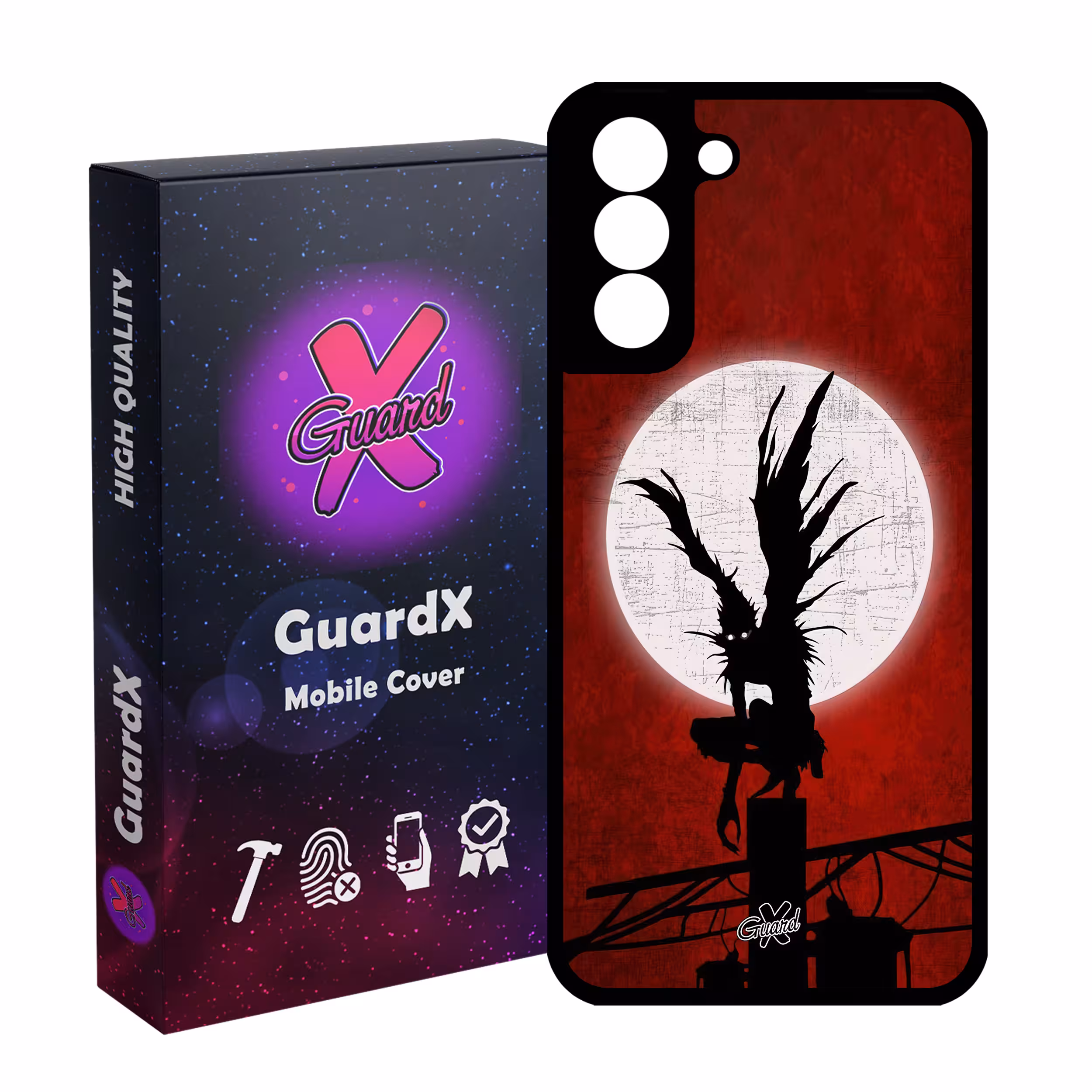 کاور گارد ایکس طرح دفترچه مرگ انیمه مدل Glass10556 مناسب برای گوشی موبایل سامسونگ Galaxy S21 FE