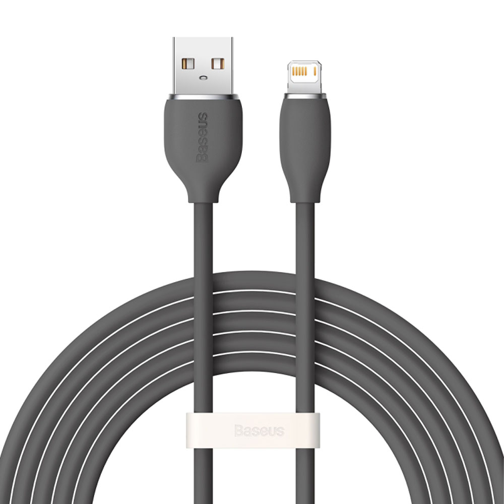 کابل شارژ USB به لایتنینگ بیسوس مدل Jelly Liquid Silica CAGD000101 طول 2 متر توان 2.4 آمپر