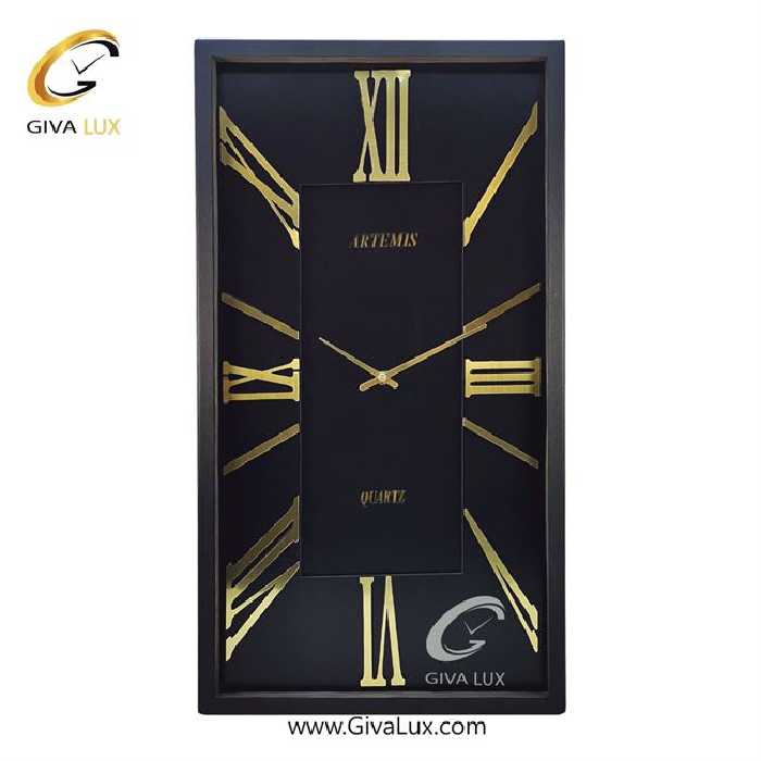 ساعت دیواری اورجینال آرتمیس آلیاژ فلزی مشکی| کد رفرنس 12744، مدل: 2028BlackGold