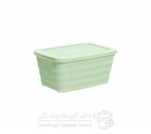 سبد بامبو مستطیل دربدار بزرگ لیمون کد 168835