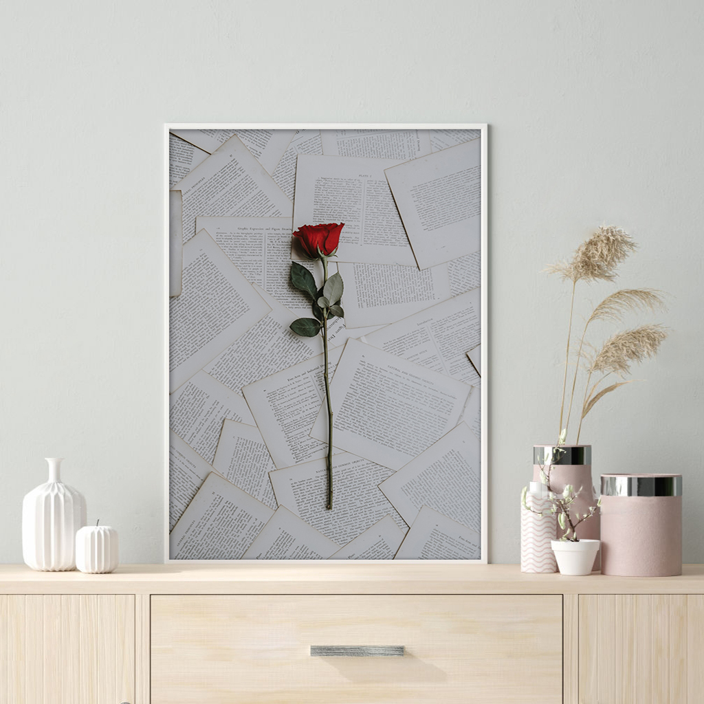 تابلو طرح گل رز کد NS 018