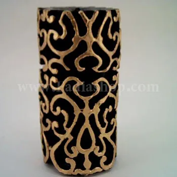 شمع استوانه طرح دار عمیق بلند