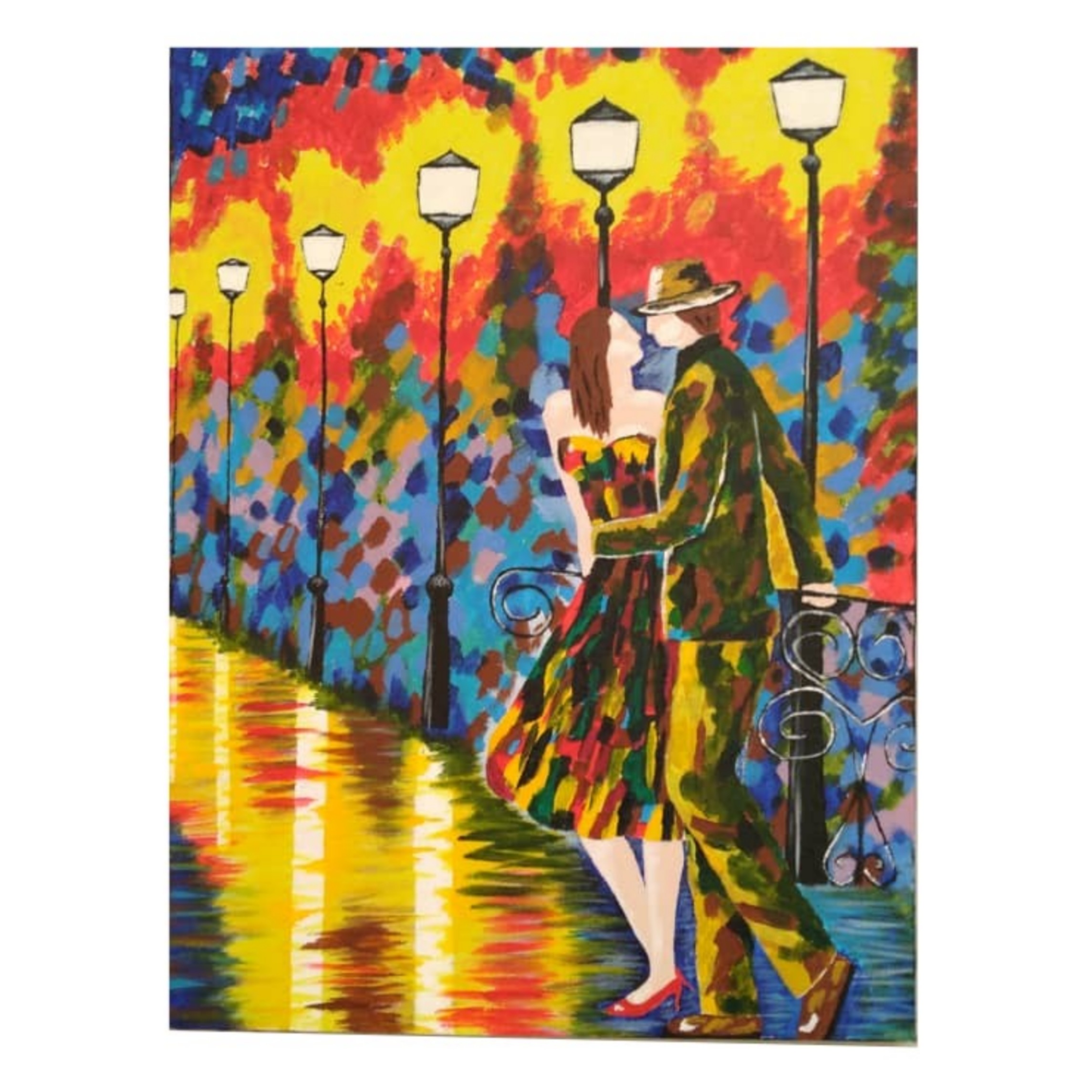 تابلو نقاشی طرح شب های پاریس کد 1002