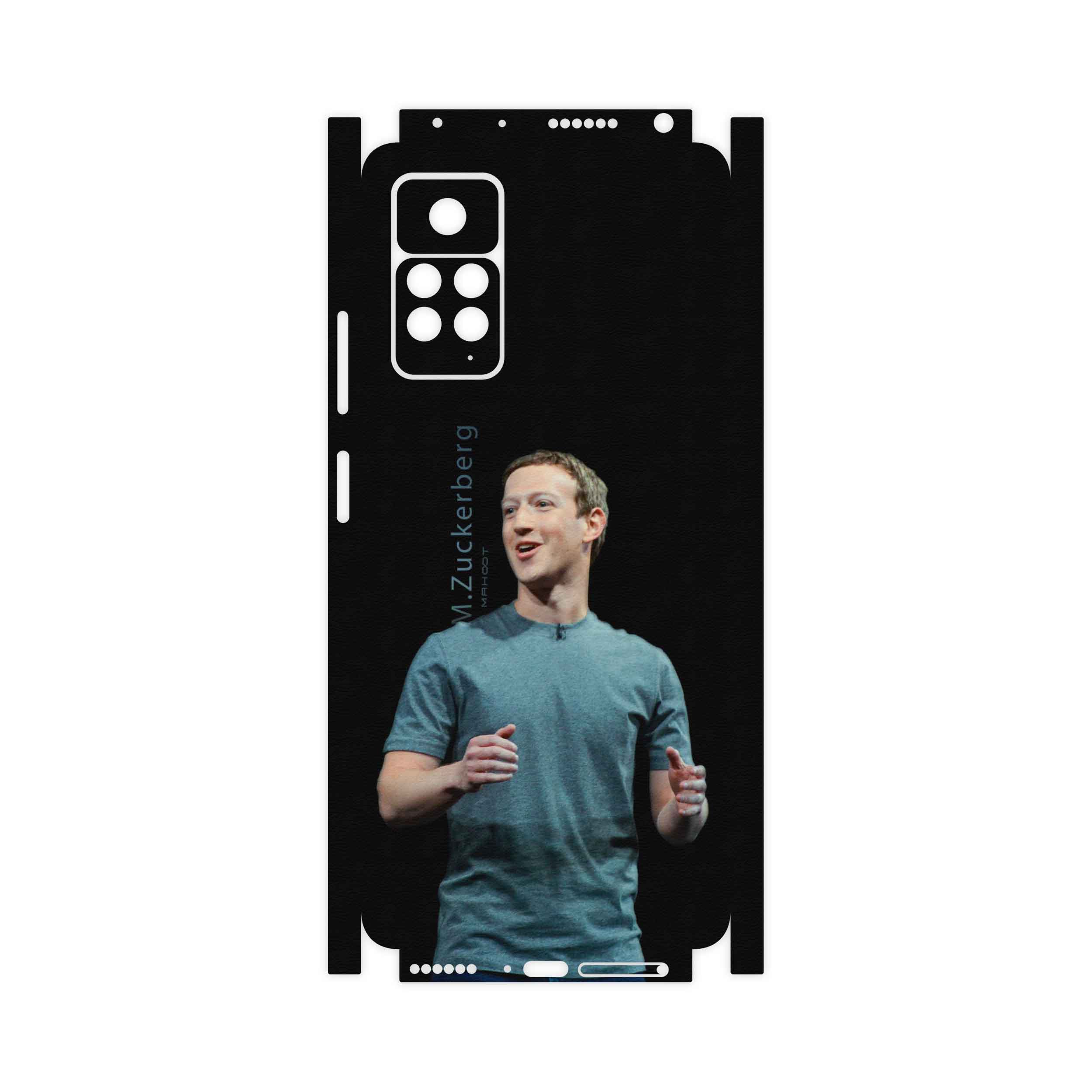 برچسب پوششی ماهوت مدل Mark-Zuckerberg-FullSkin مناسب برای گوشی موبایل شیائومی Redmi Note 11 Pro