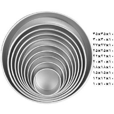 قالب کیک به گز مدل گرد لبه بلند مجموعه 10 عددی