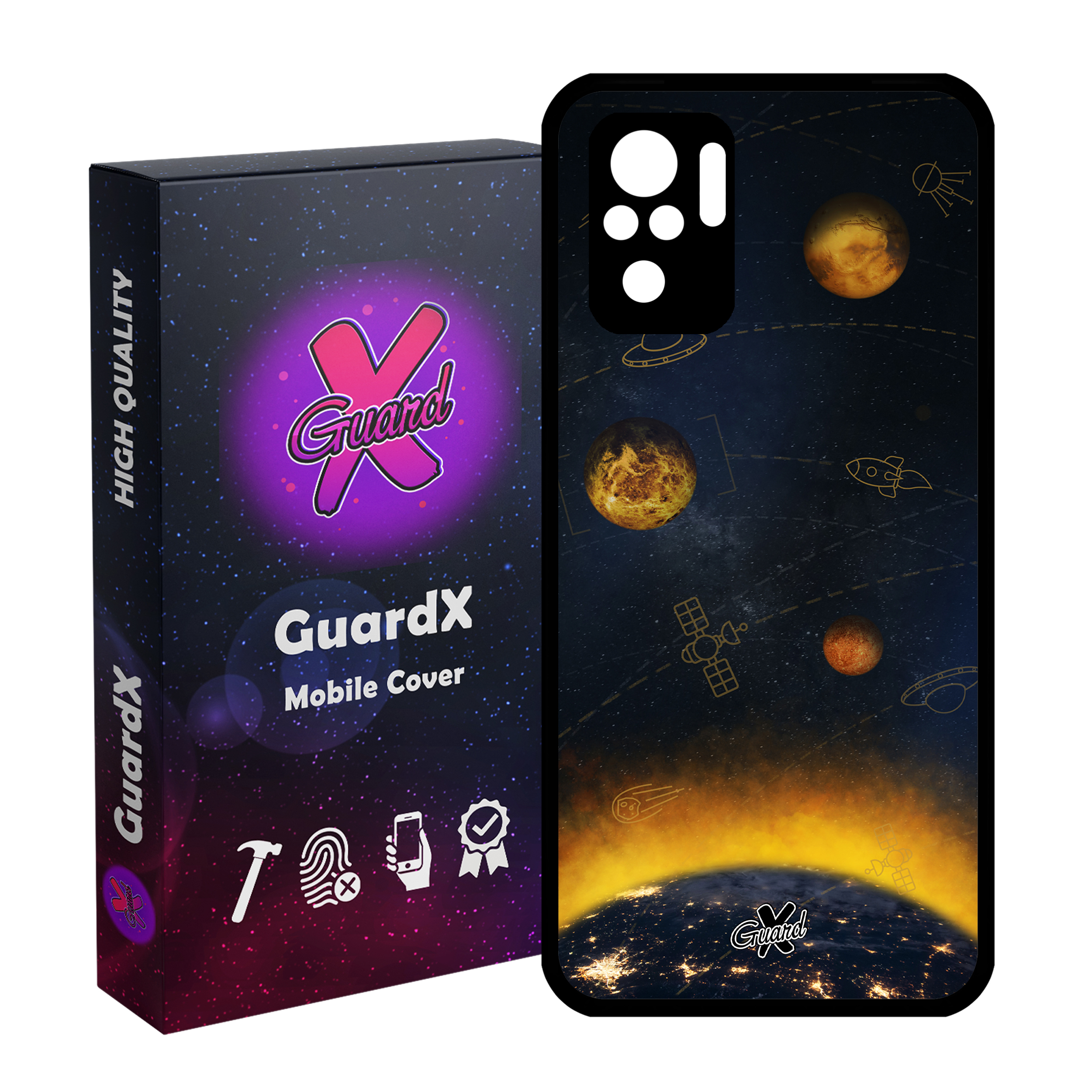 کاور گارد ایکس طرح Galaxy مدل Glass10166 مناسب برای گوشی موبایل شیائومی Redmi Note 10 4G / Note 10S