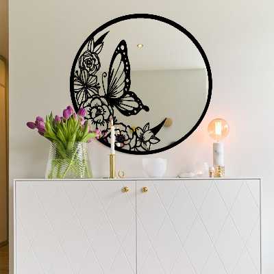 آینه آتریکس مدل گل و پروانه کد MD56