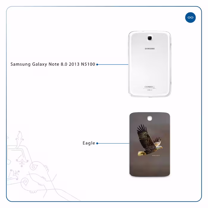 برچسب پوششی ماهوت مدل Eagle مناسب برای تبلت سامسونگ Galaxy Note 8.0 2013 N5100